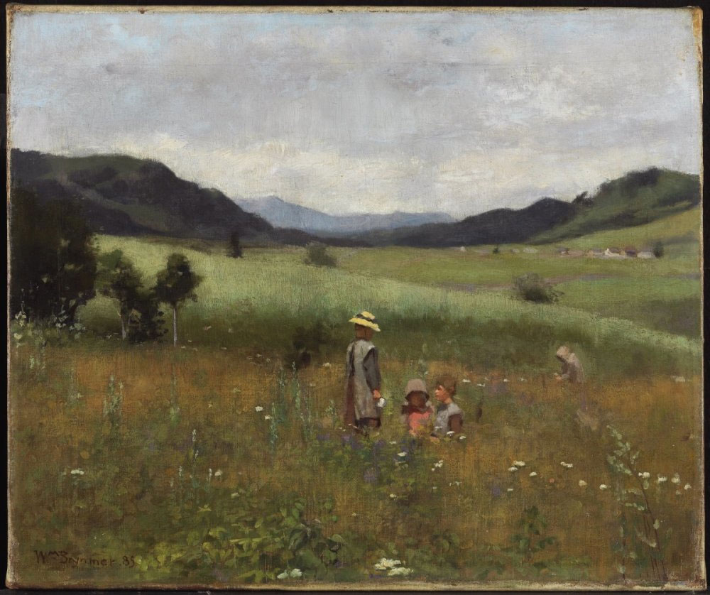 Brymner, William : Four Girls in a Meadow, Baie-Saint-Paul