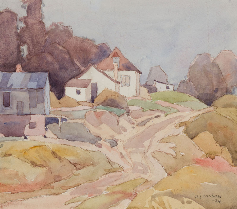 Casson, Alfred J. : Untitled (Hillside Houses)