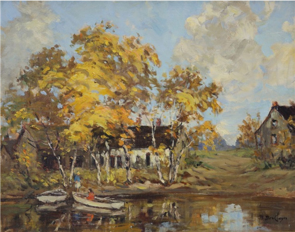 Des Clayes, Berthe : Silver Birches by the River