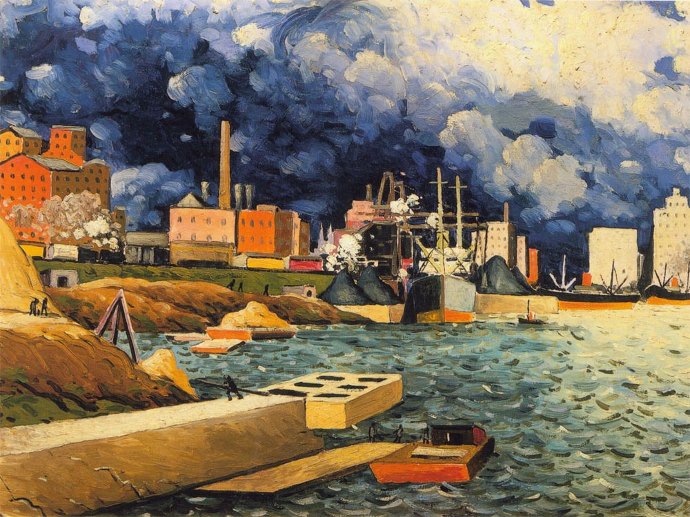 Fortin, Marc-Aurèle : Vue sur le port de Montréal