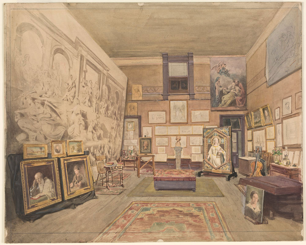 Franchère, Joseph-Charles : L'atelier de Napoléon Bourassa, rue Sainte-Julie, à Montréal