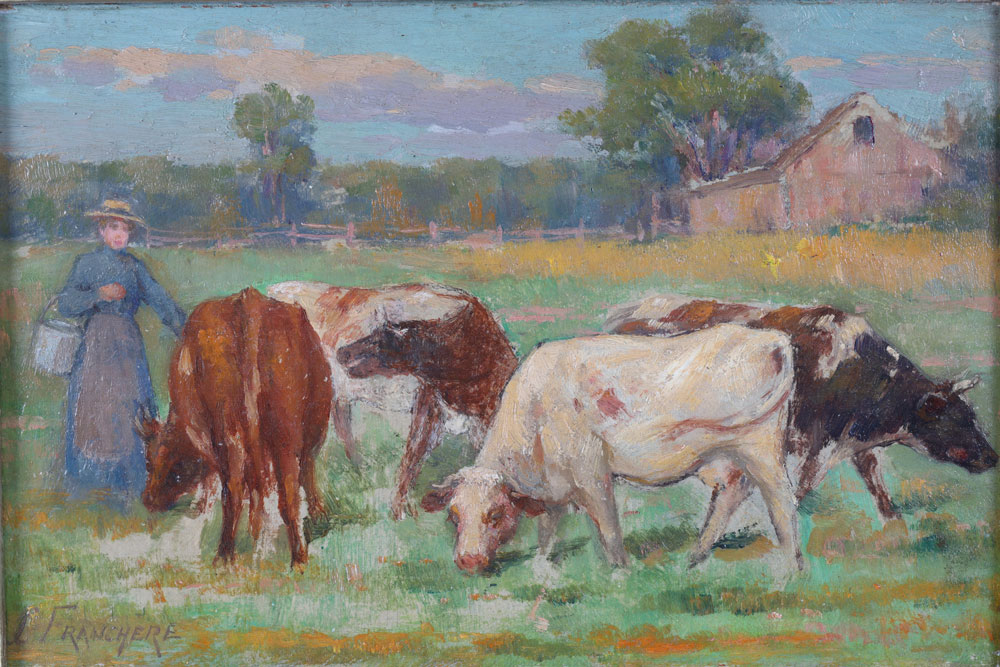 Franchère, Joseph-Charles : Figural Farm Landscape