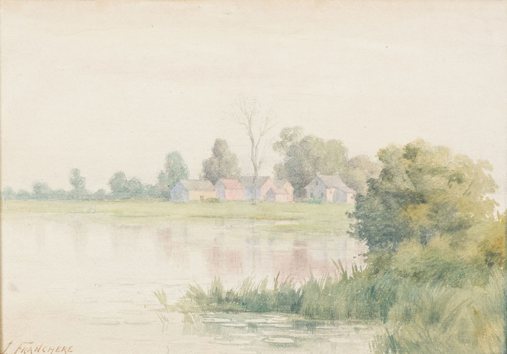 Franchère, Joseph-Charles : Maisons au bord de l'eau