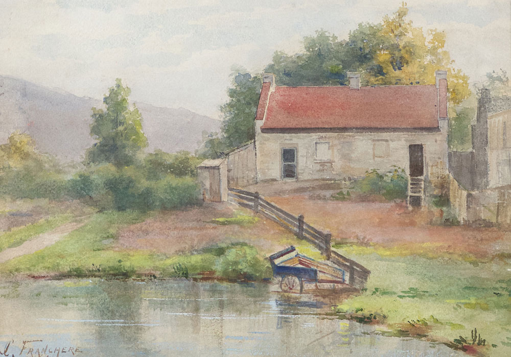 Franchère, Joseph-Charles : Maison de campagne près de la rivière