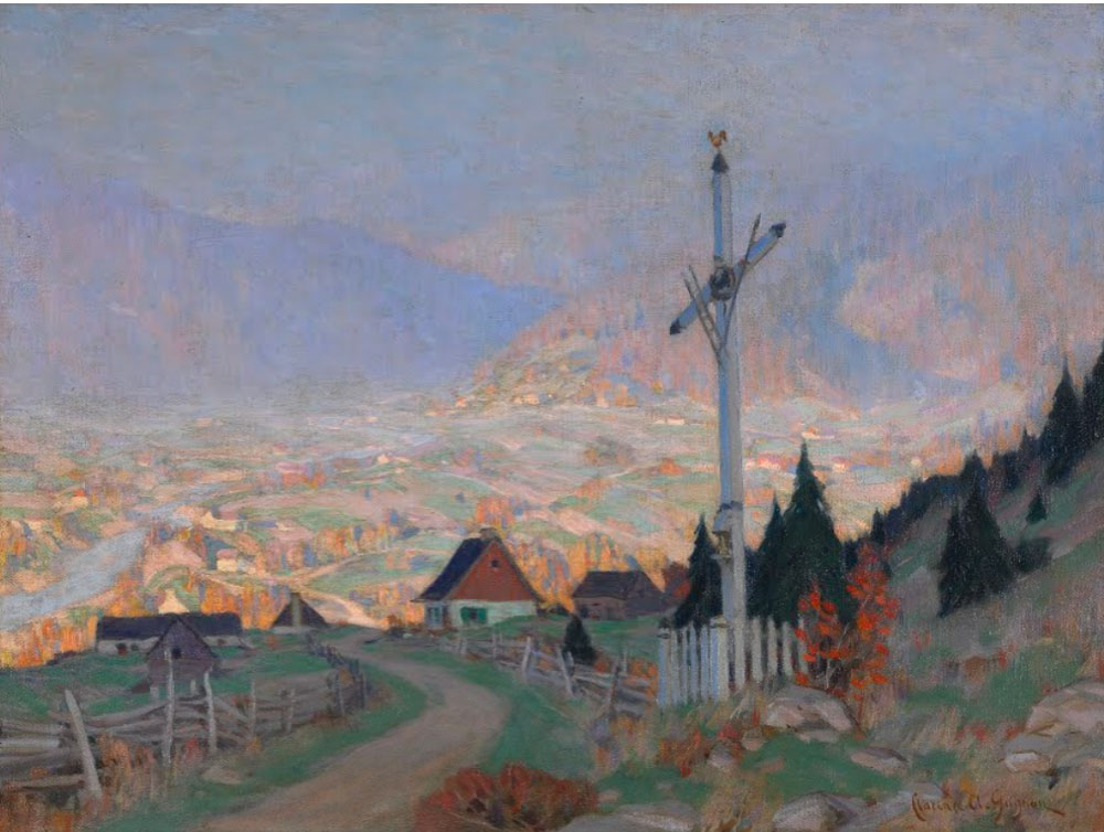 Gagnon, Clarence Alphonse : La croix du chemin en automne