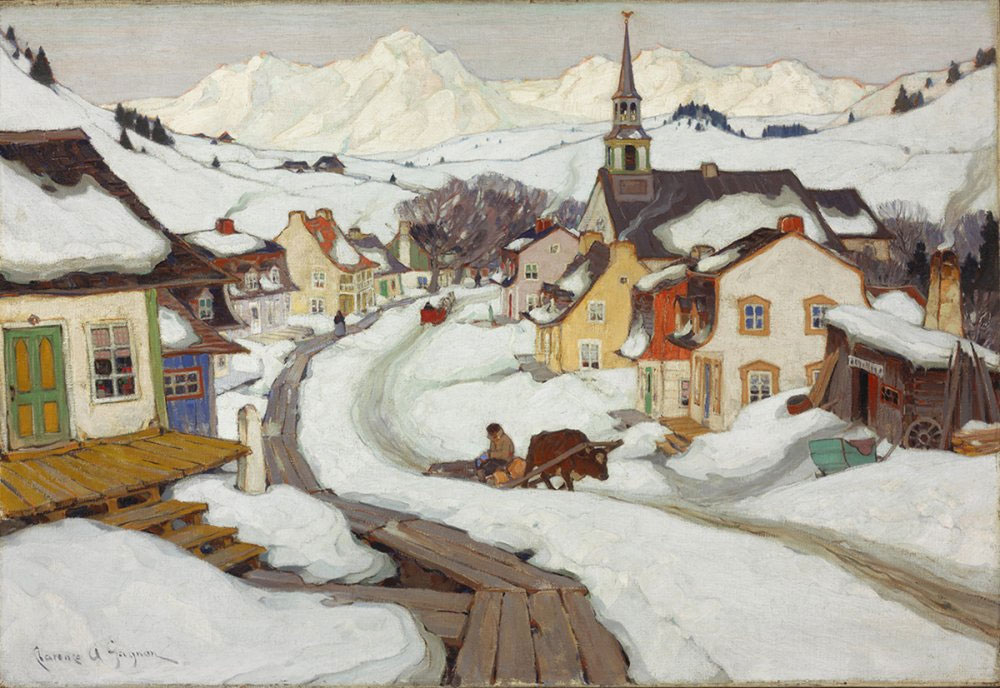 Gagnon, Clarence Alphonse : Village dans les Laurentides