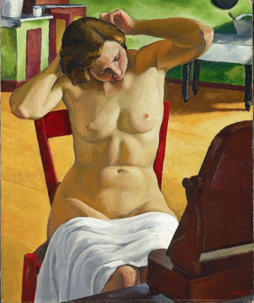 Holgate, E. H. : Nude in front of a mirror