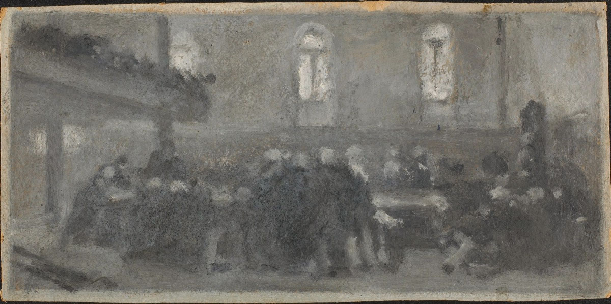 Huot, Charles Édouard : Esquisse pour « Le débat sur les langues »