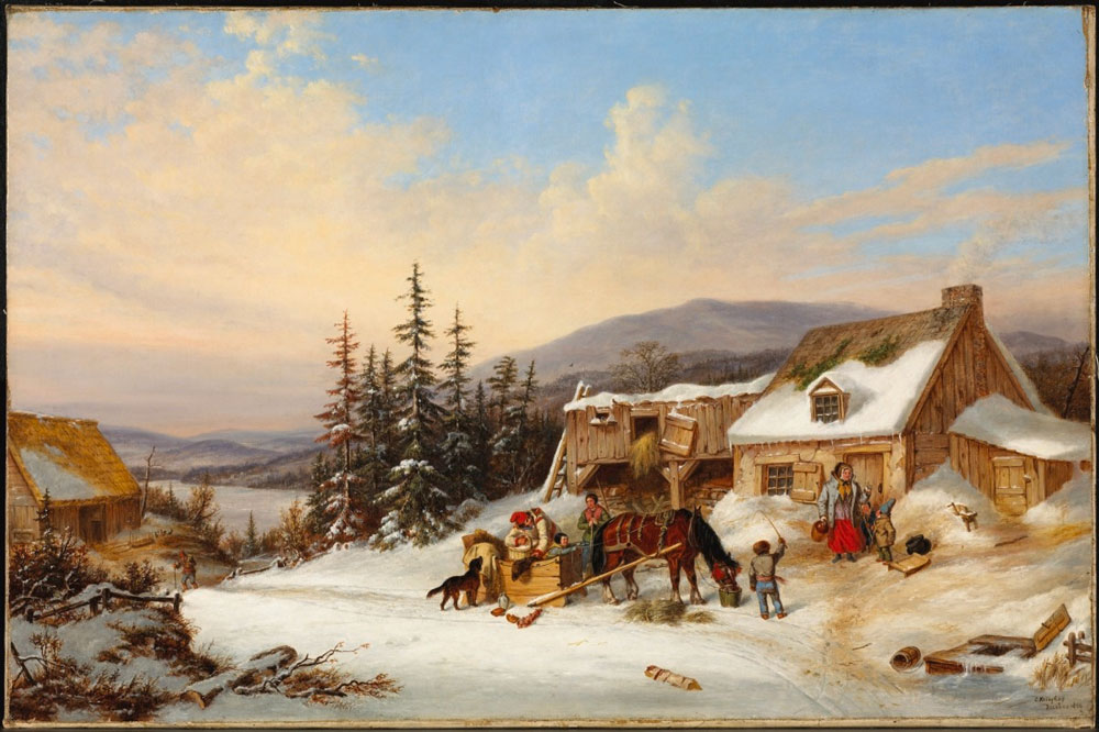 Krieghoff, C. : The Habitant Farm (La ferme)