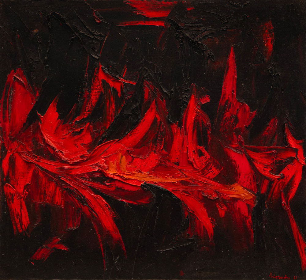 Letendre, Rita : Abstraction rouge et noire