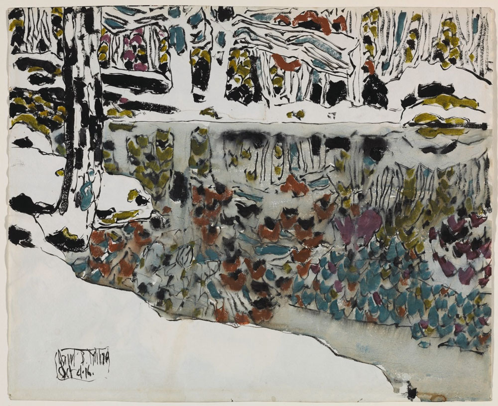 Milne, David : Bishop's Pond (Reflections)