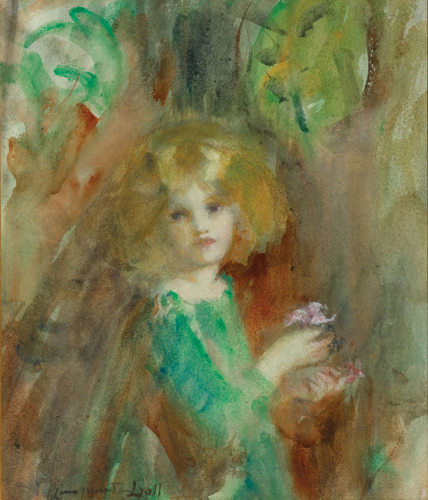 Muntz Lyall, Laura Adeline : Young Girls with Flowers (Elaine)