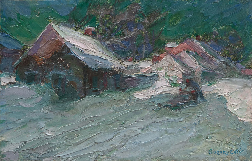 Suzor-Coté, Marc-Aurèle-de-Foy : Une rue en hiver, à Arthabaska