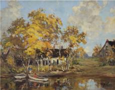 Des Clayes, Berthe : Silver Birches by the River