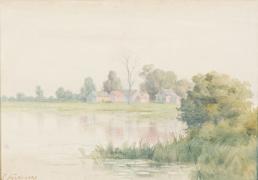Franchère, Joseph-Charles : Maisons au bord de l'eau