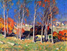 Gagnon, Clarence Alphonse : Village solitaire sur le Saint-Laurent