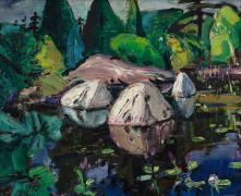 Lismer, Arthur : Blue Pool with Rocks