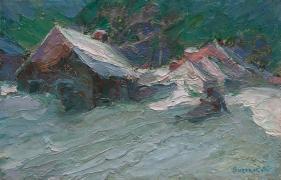 Suzor-Coté, Marc-Aurèle-de-Foy : Une rue en hiver, à Arthabaska