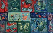 Poissons rouges aux seins bleus