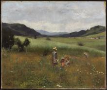 Brymner, William : Four Girls in a Meadow, Baie-Saint-Paul