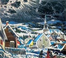 Fortin, Marc-Aurèle : Baie Saint-Paul sous la neige