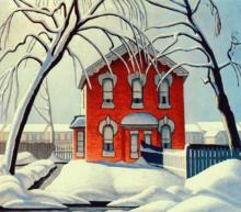 Harris, Lawren Stewart : The Red House, Winter