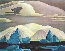 Harris, Lawren Stewart : Icebergs and Mountains, Greenland
