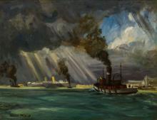 Hebert, Adrien : Vue sur le port de Montréal