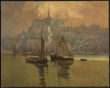 Johnstone, John Young : Le bassin Louise à Québec (The Louise Basin, Québec)