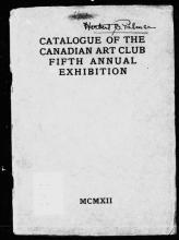 Fifth Canadian Art Club Annual Exhibition - 1912
