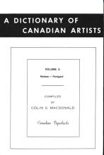 A Dictionnary of Canadian artists, vol. 5
