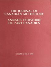 Journal of Canadian Art History vol 5 no 1
