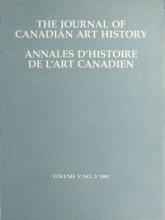 Journal of Canadian Art History vol 5 no 2